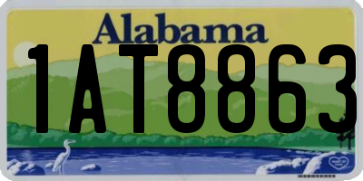 AL license plate 1AT8863