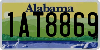 AL license plate 1AT8869