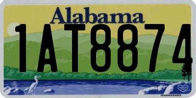 AL license plate 1AT8874