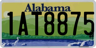 AL license plate 1AT8875