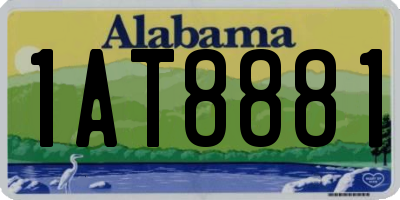 AL license plate 1AT8881