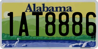AL license plate 1AT8886