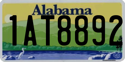 AL license plate 1AT8892