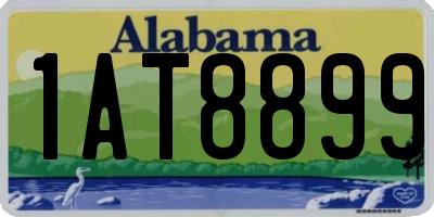 AL license plate 1AT8899