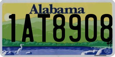 AL license plate 1AT8908