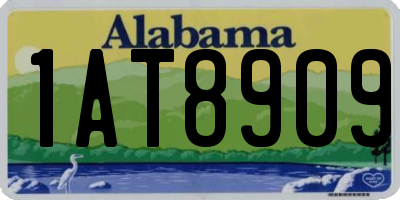 AL license plate 1AT8909