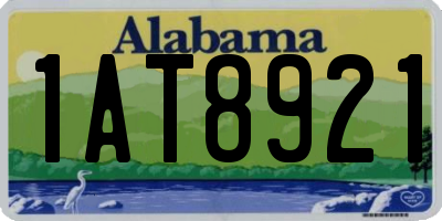AL license plate 1AT8921