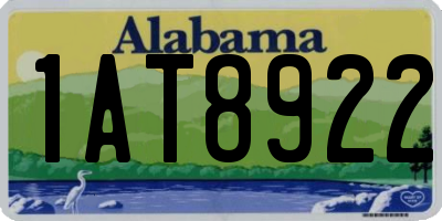 AL license plate 1AT8922