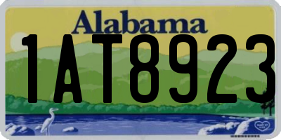 AL license plate 1AT8923