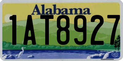 AL license plate 1AT8927