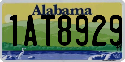 AL license plate 1AT8929