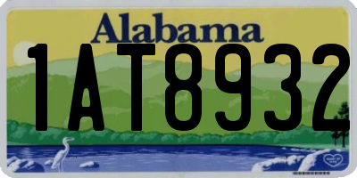 AL license plate 1AT8932