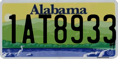 AL license plate 1AT8933