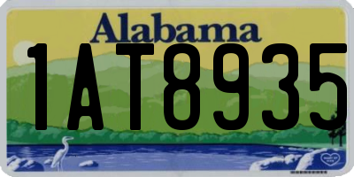 AL license plate 1AT8935
