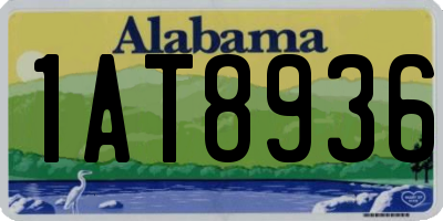 AL license plate 1AT8936