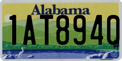AL license plate 1AT8940