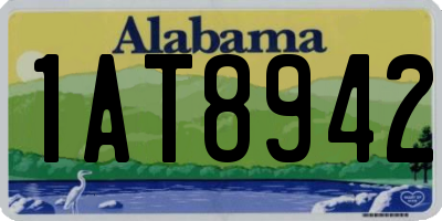 AL license plate 1AT8942