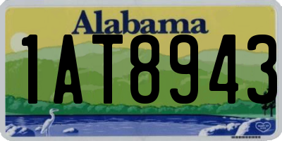 AL license plate 1AT8943