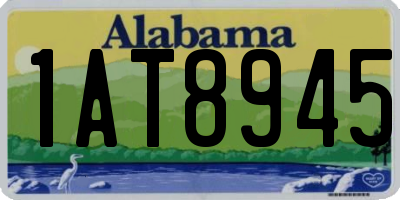 AL license plate 1AT8945