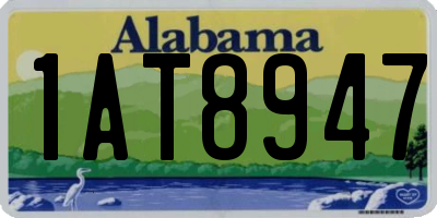 AL license plate 1AT8947