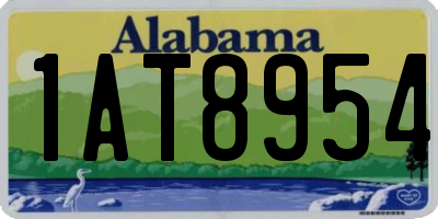 AL license plate 1AT8954