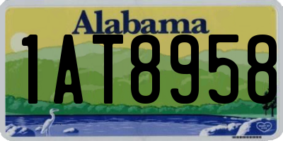 AL license plate 1AT8958