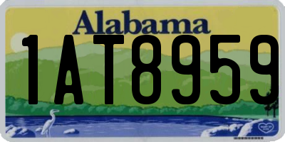 AL license plate 1AT8959