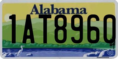 AL license plate 1AT8960