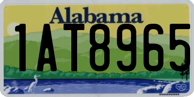 AL license plate 1AT8965