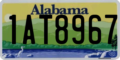 AL license plate 1AT8967