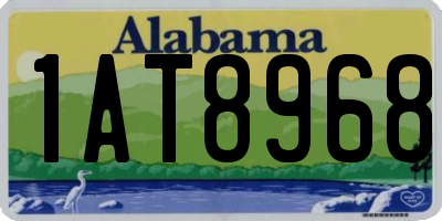 AL license plate 1AT8968