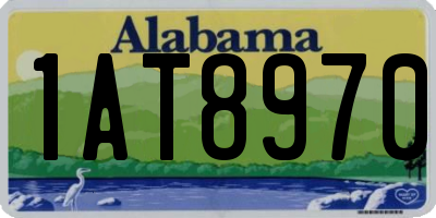 AL license plate 1AT8970