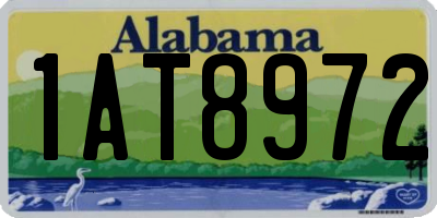 AL license plate 1AT8972