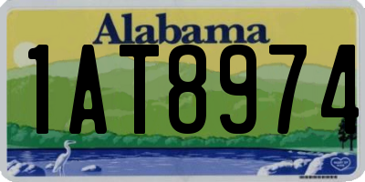 AL license plate 1AT8974