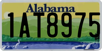 AL license plate 1AT8975