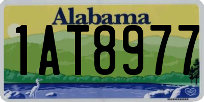 AL license plate 1AT8977