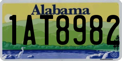 AL license plate 1AT8982