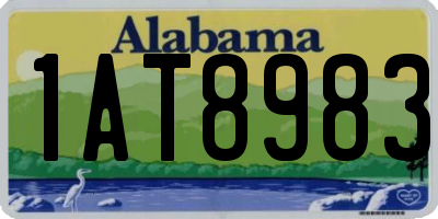 AL license plate 1AT8983