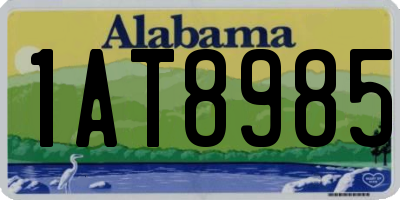 AL license plate 1AT8985