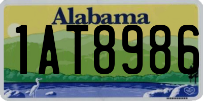 AL license plate 1AT8986
