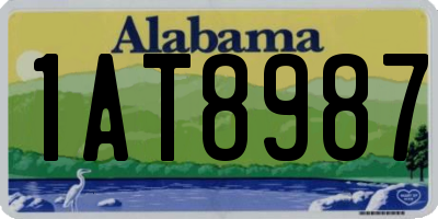 AL license plate 1AT8987