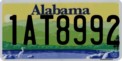 AL license plate 1AT8992