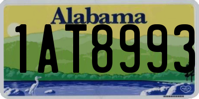 AL license plate 1AT8993