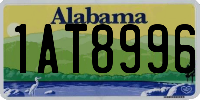 AL license plate 1AT8996