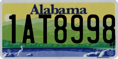 AL license plate 1AT8998