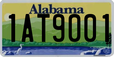 AL license plate 1AT9001