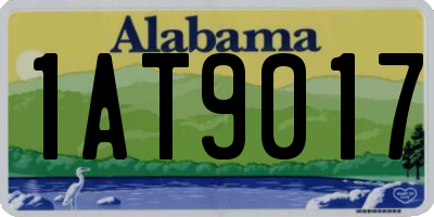 AL license plate 1AT9017