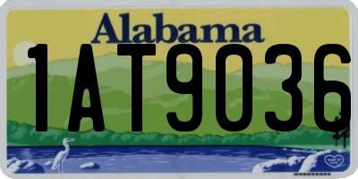 AL license plate 1AT9036