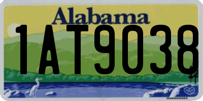AL license plate 1AT9038