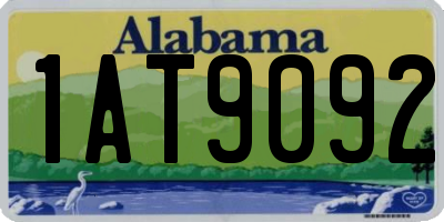 AL license plate 1AT9092